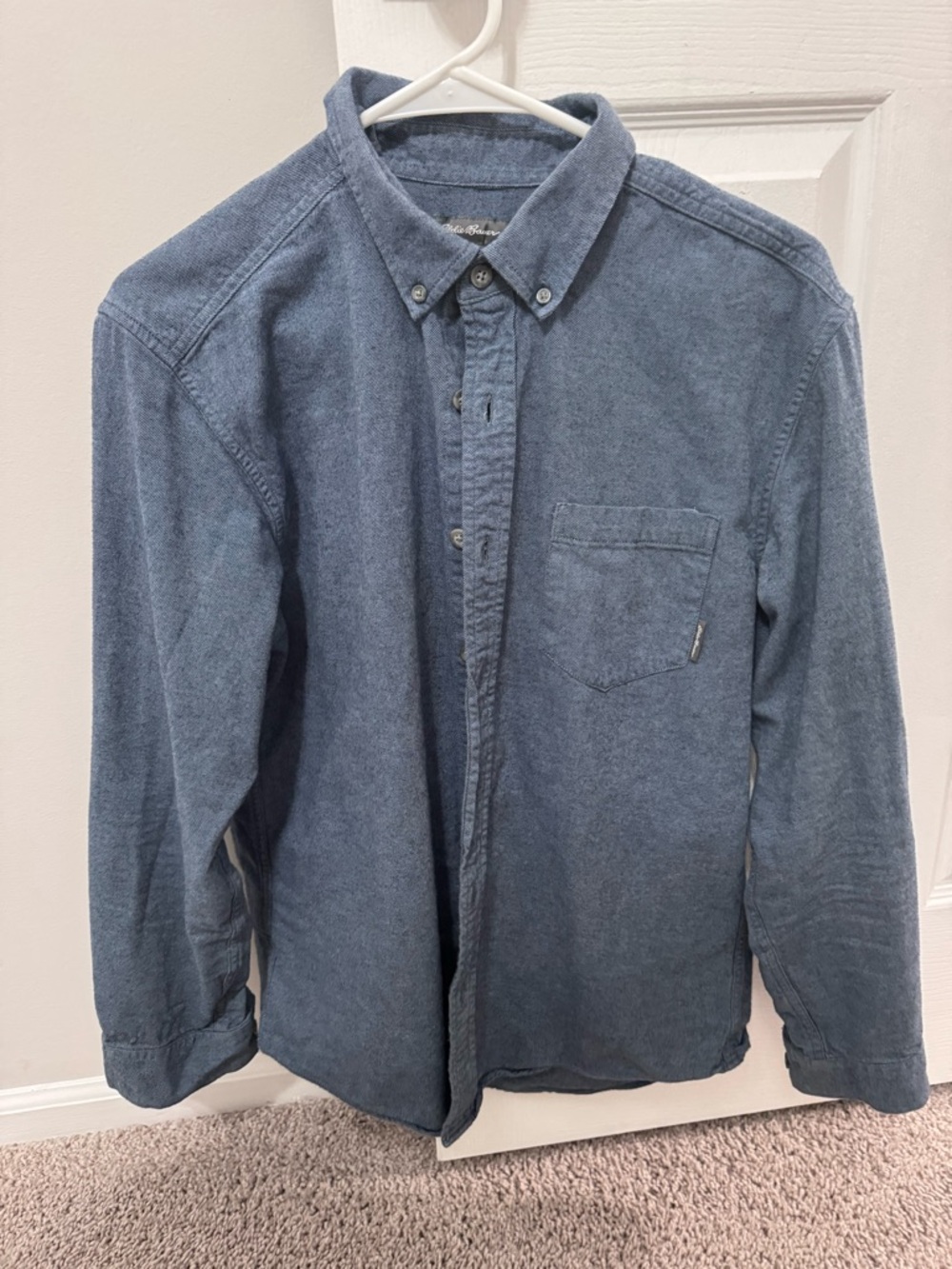 Eddie Bauer Indigo Button-Down Corduroy Shirt